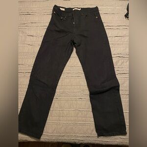 Levi’s Wedgie Straight Fit black jeans 29 waist 28 inseam button fly